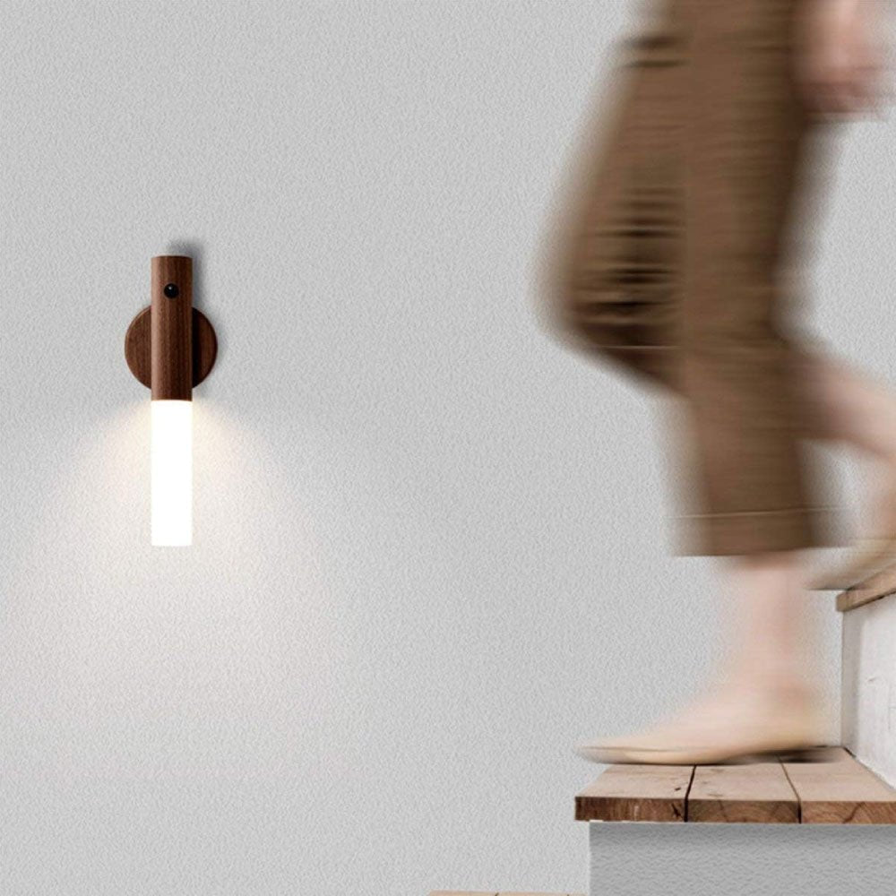 Candle Woodstick Lamp Luce LED Adesiva con Sensore di Movimento