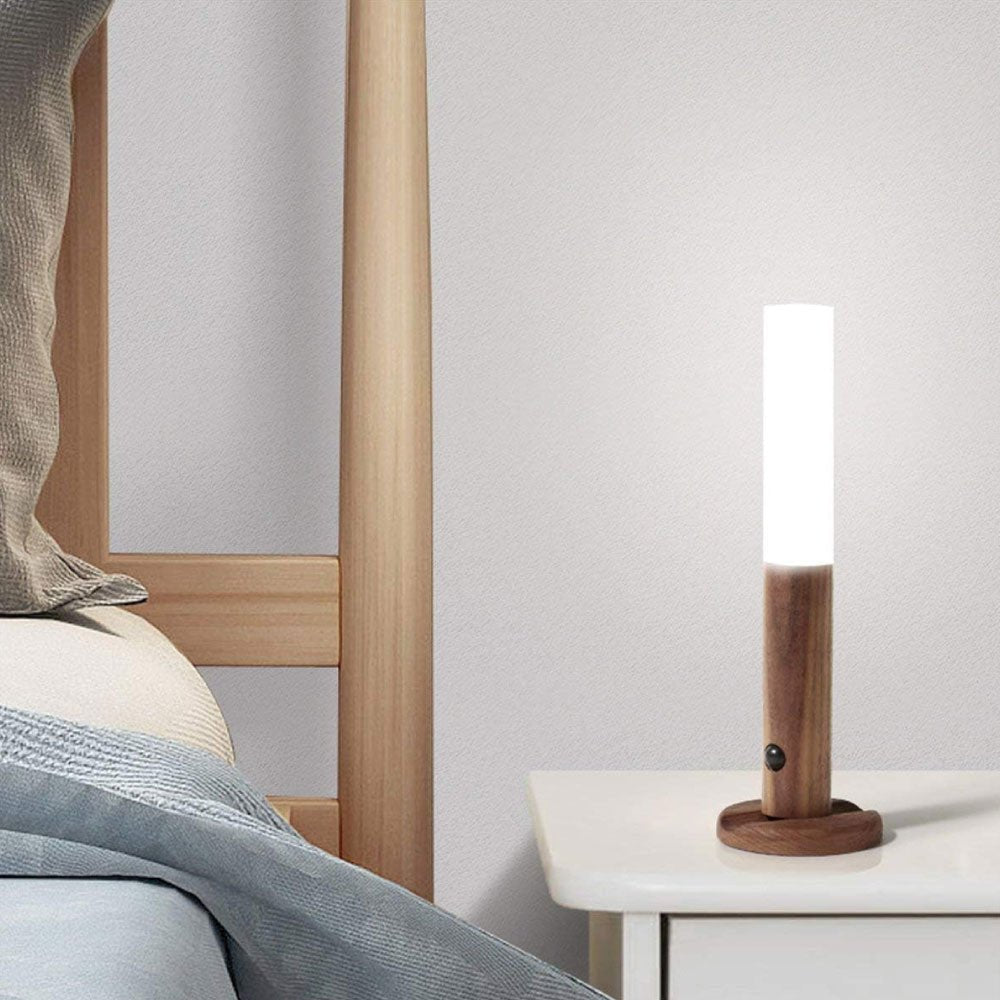 Candle Woodstick Lamp Luce LED Adesiva con Sensore di Movimento