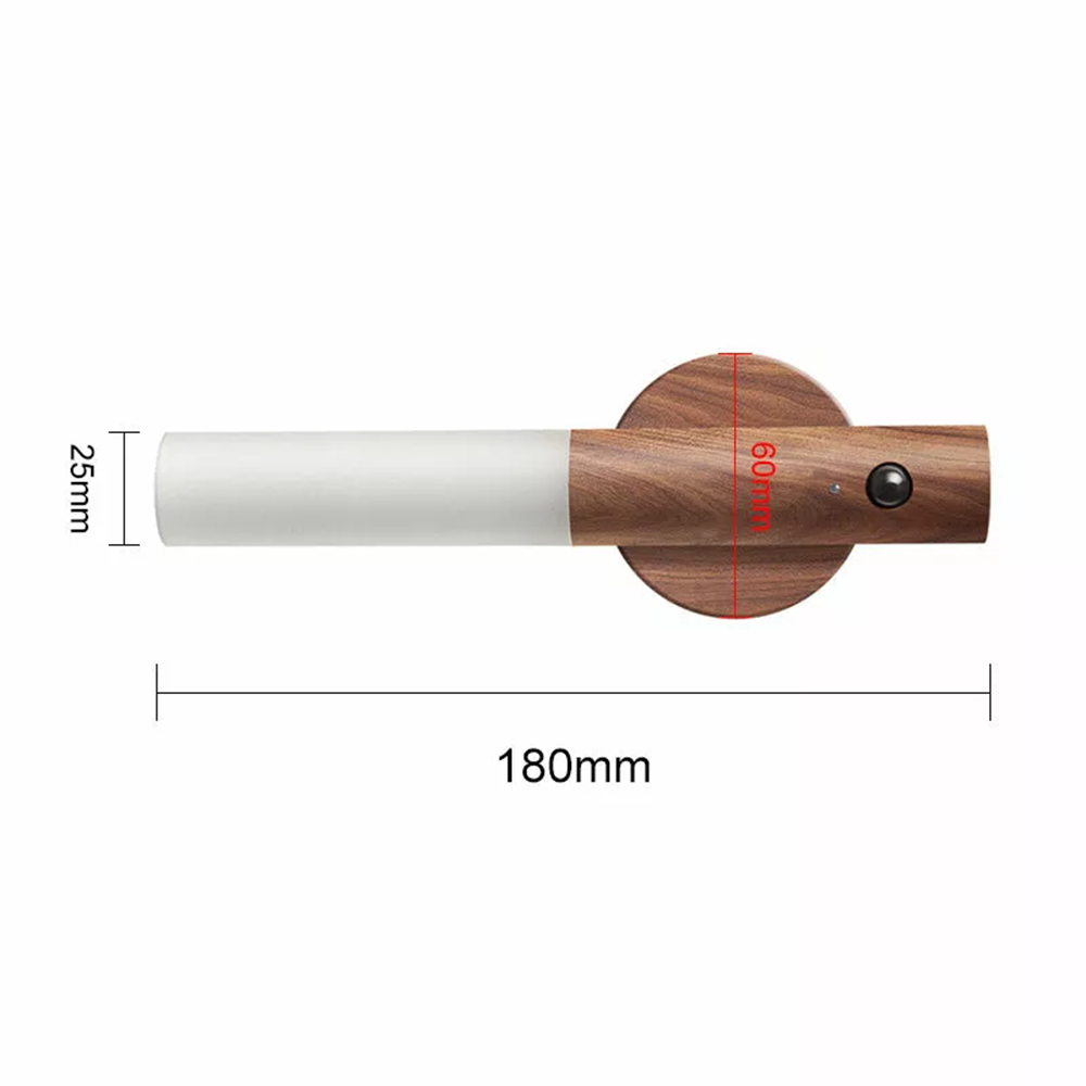 Candle Woodstick Lamp Luce LED Adesiva con Sensore di Movimento